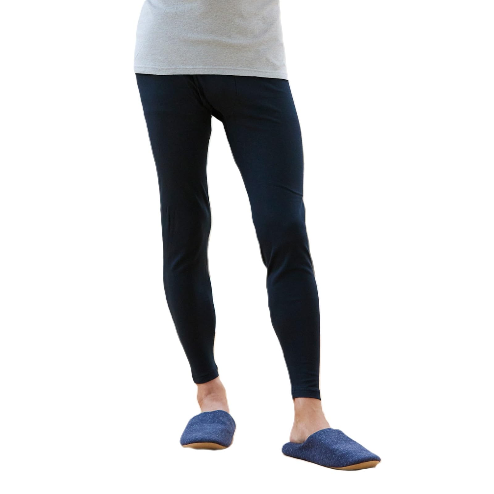 [着る岩盤浴ＢＳファイン] メンズ片袋プレーンタイツ お腹 太もも 温める 下半身を冷えからまもる 蒸れない メンズ 日本製 BN1153 ブラック Mサイズ