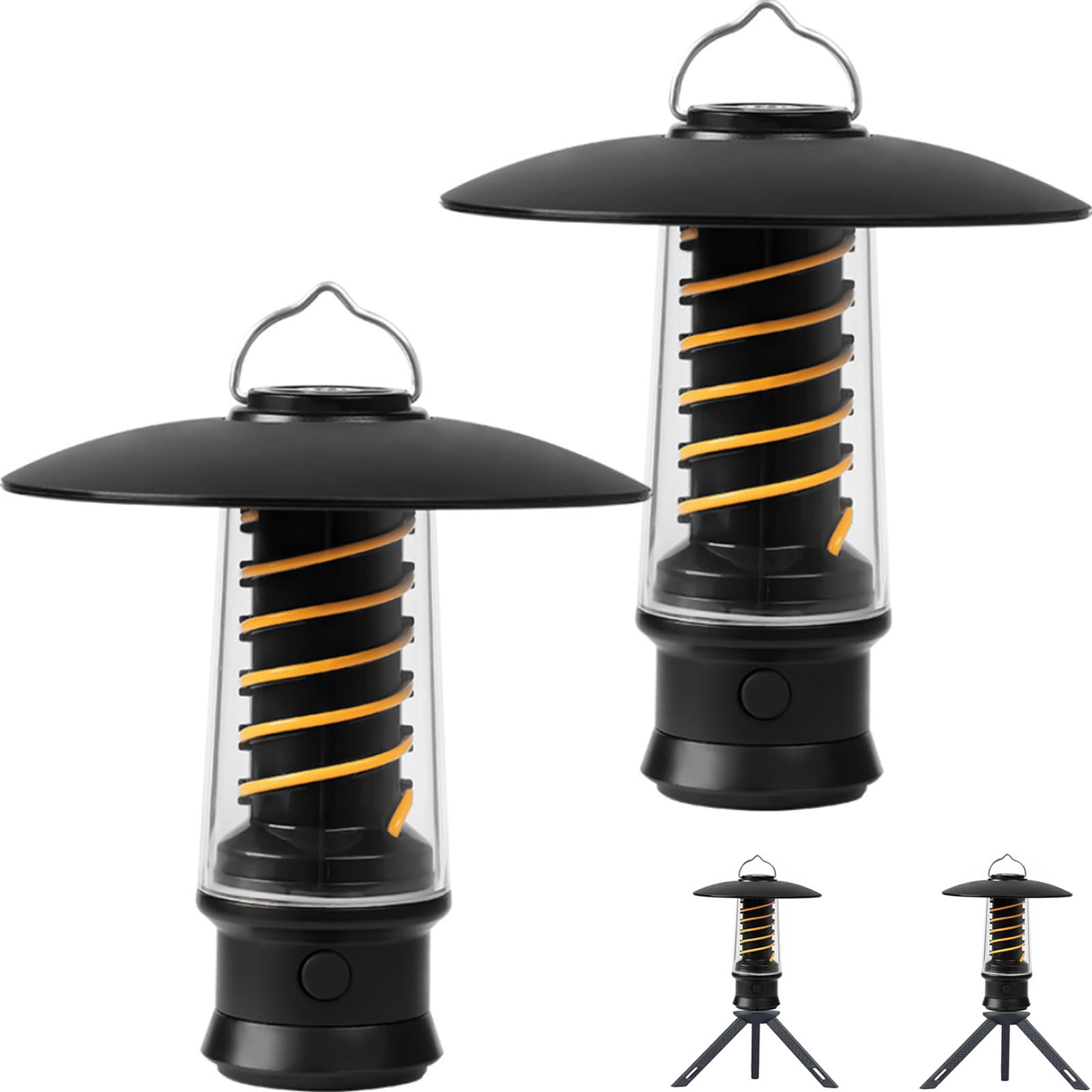 UJHOSLD【2個セット新登場】 LEDランタン キャンプランタン 懐中電灯 多機能 ミニ ランタン USB充電式 3点灯モード 光量調節 4.5-25時間照明 2500mAh大容量バッテリー IP