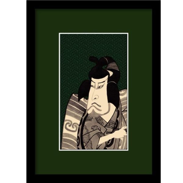 ファブリックパネル アートフレーム デザイン おしゃれ 壁掛け ウォールデコレーション 浮世絵 和風 日本風 KABUKI 歌舞伎 236x323mm