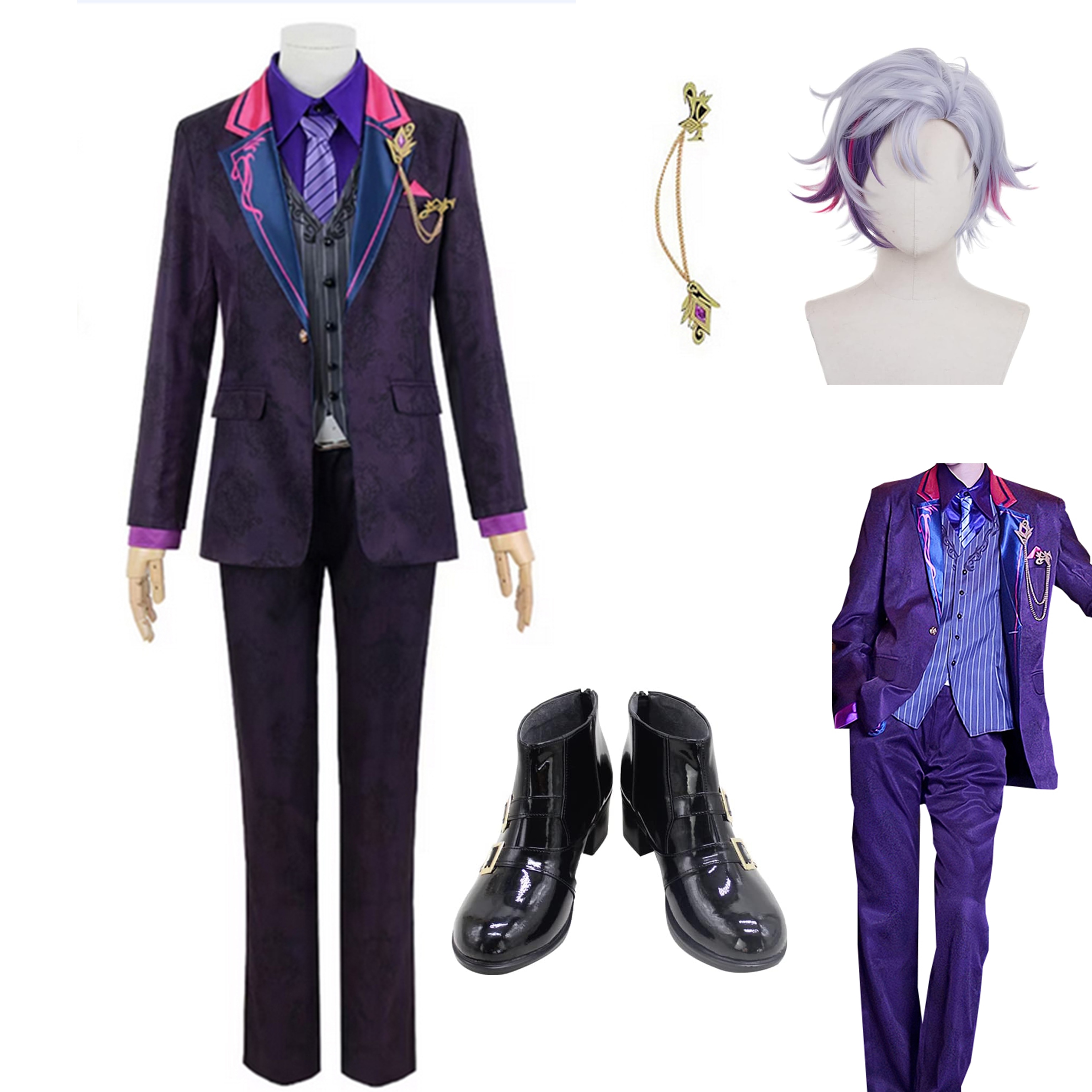 バーチャルYouTuber にじさんじ 不破湊 コスプレ衣装 ふわみなと 衣装 スーツ 制服 コスプレ衣装 ハロウィン クリスマス コスプレ衣装 ウィッグ 靴 追加可能
