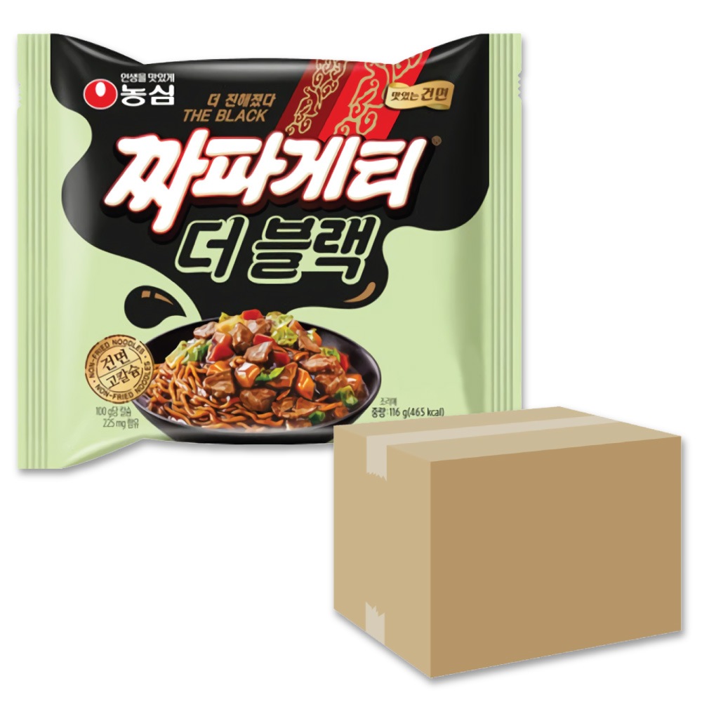 農心 THE BLACK チャパゲティ 116g 1BOX32袋入 / 発売40周年を記念 ザブラック 乾麺 韓国ラーメン