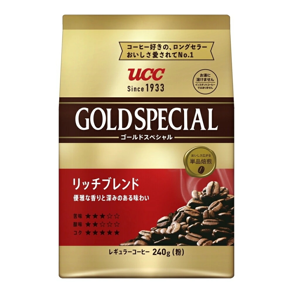 UCC 上島珈琲 ゴールドスペシャル リッチブレンド 240g12袋【 レギュラーコーヒー】