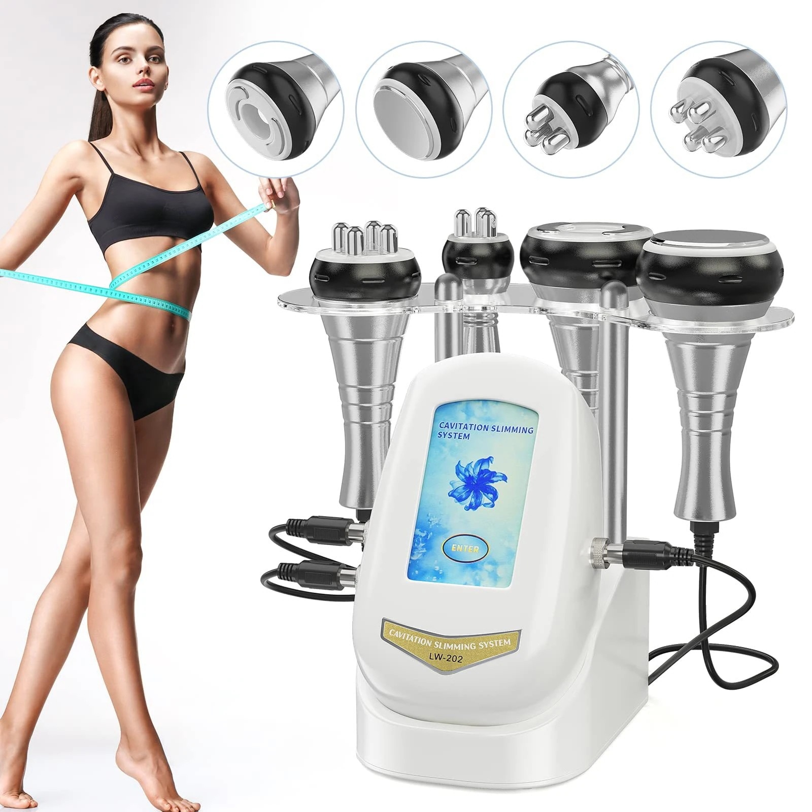 家庭用/業務用4in1 40Khzキャビテーション 光ラジオ波 ボディ スリミング マシン 多極RFしわを引き締め マッサージ機110V LW101 LW202