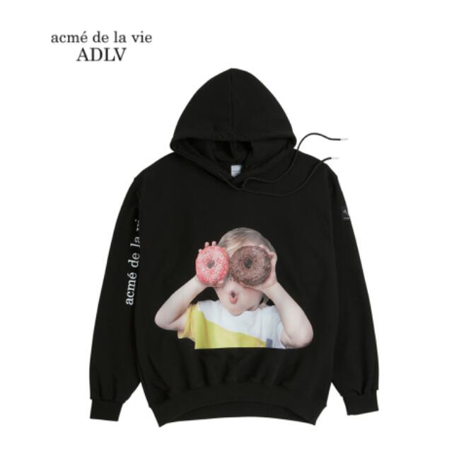 ADLV ベビーフェイス フーディー ブラック ドーナツ SIZE 1