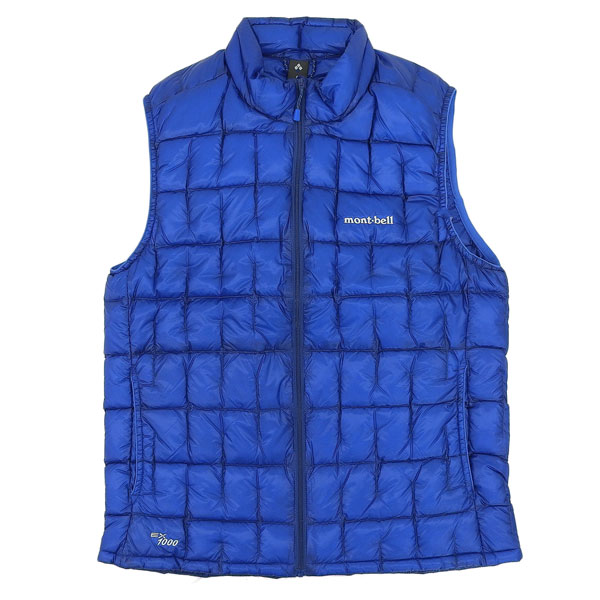 モンベル ダウンベスト メンズ Sサイズ ブルー プラズマ1000 ダウンベスト Men s RS1101530PRBL mont-bell