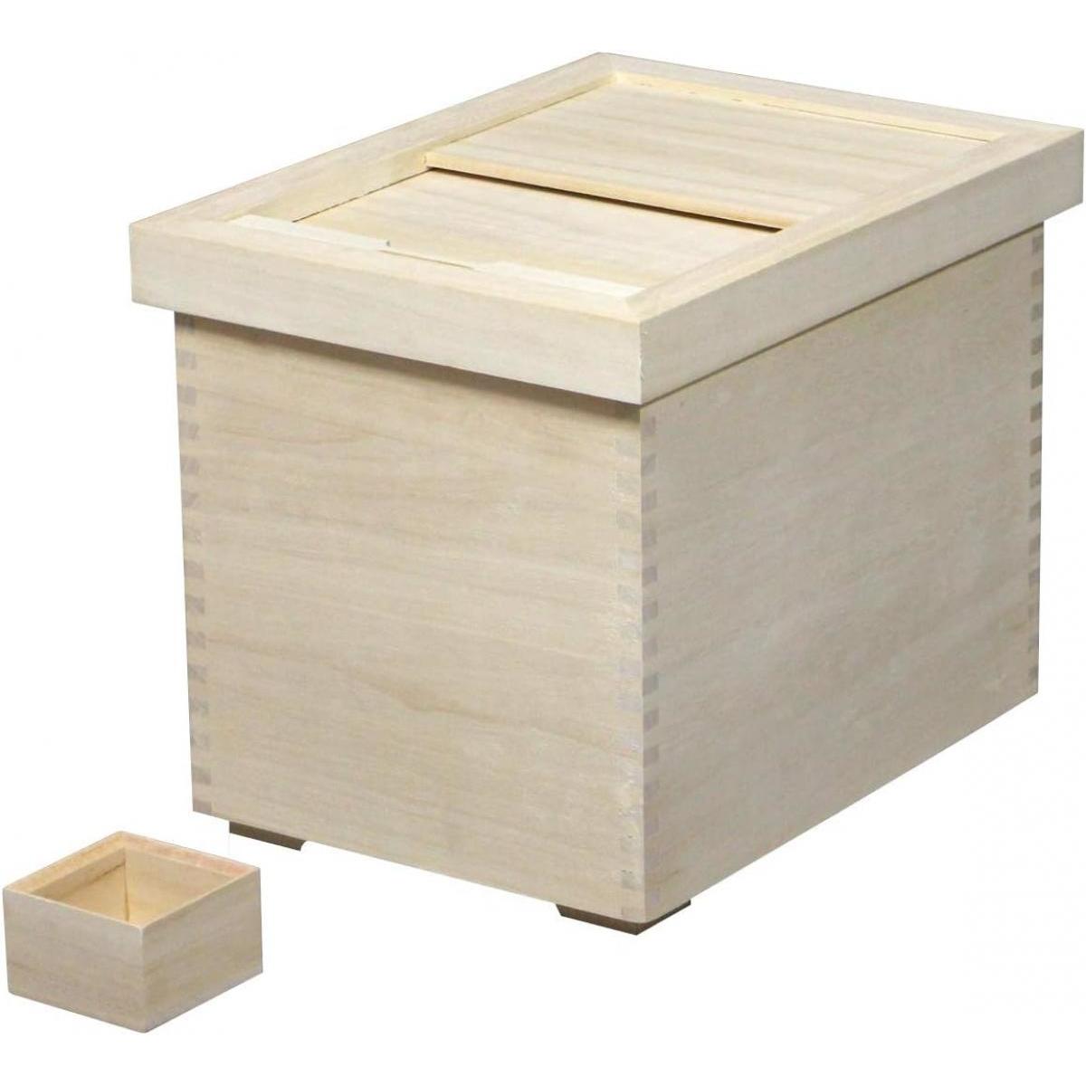 ナガノ産業の桐製米びつ！ 米びつ 桐 10kg 桐製米びつ 桐製一合マス付 DX-10 27×36cm (取外し式フタ) 米 米櫃 日本製 桐 ナガノ産業 6,671円