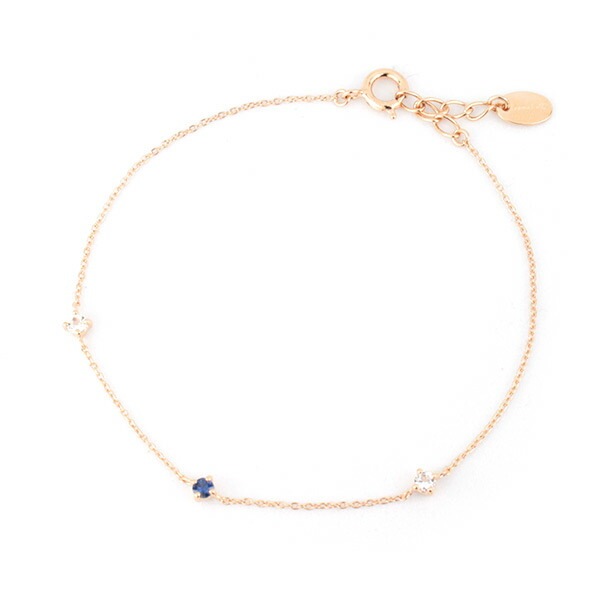 リボン済＆紙袋 4c ブレスレット レディース 9月 誕生石 誕生日 正規品 3石モチーフ 4度 サファイア トパーズ ギフト プレゼント シルバー 祝い 喜ばれるギフト