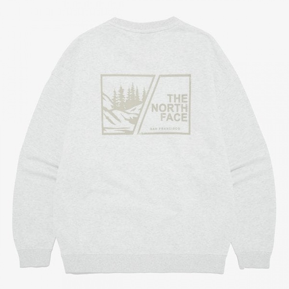 ノースフェイス メンズ ボスク スウェットシャツ MELANGE GREY NM5MR04C