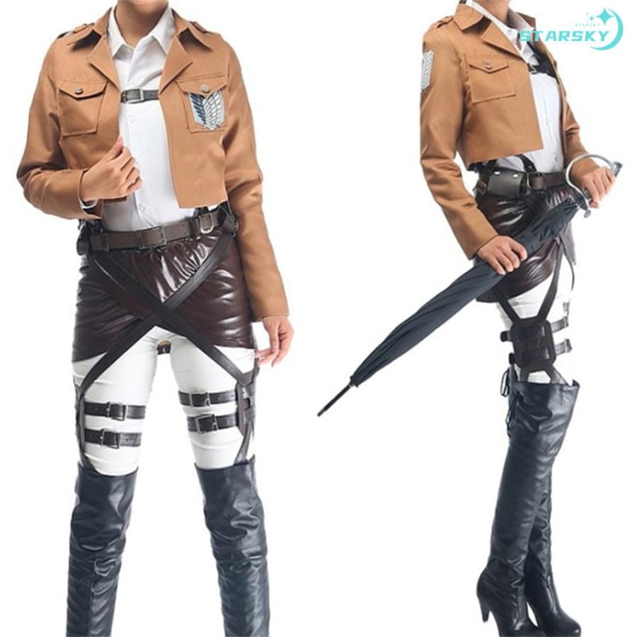 進撃の巨人 エレンイェーガー　リヴァイ 兵士長　調査兵団 風　コスプレ衣装　コスプレ服　コスチューム　服 ハロウィン イベント