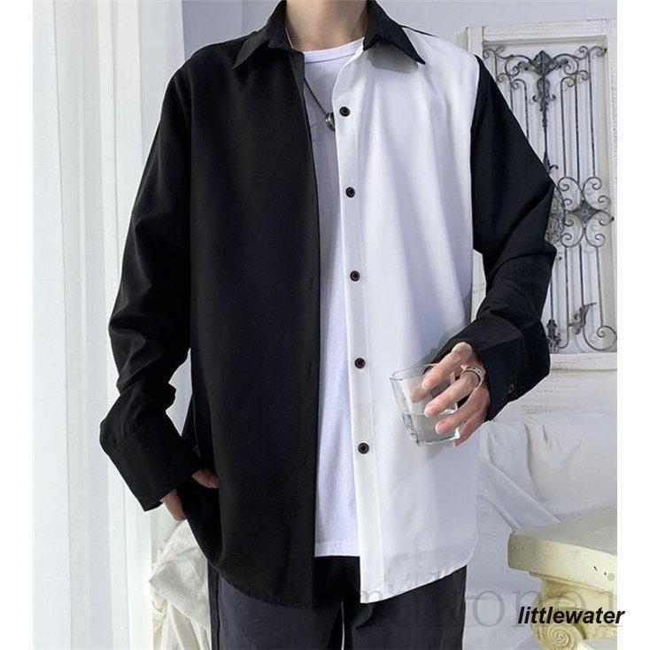 新品登場 カジュアルシャツ メンズ 切替 個性的 長袖 秋 春 シャツ シャケット 紳士