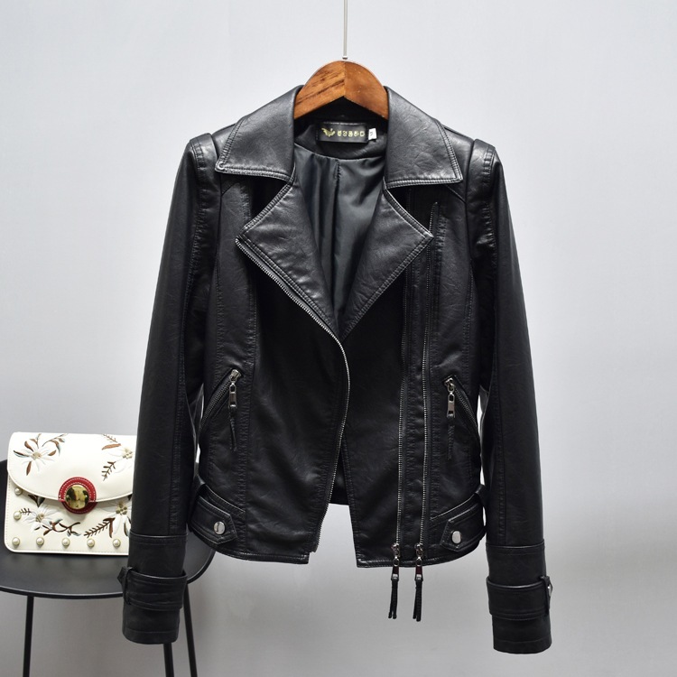 アウター ジャケット レディース 秋冬 春 きれいめ 革ジャン フェイクレザー ショート丈 レギュラー丈 長袖 襟付き 大きな襟 ワイドカラー でか襟 ビッグカラー スリム タイト 細身 ストレート