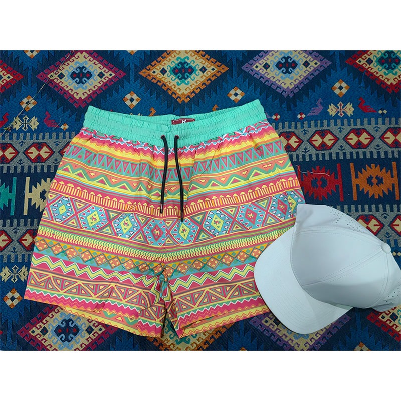 man summer beach swimsuit fashion holiday camping outdoor printed swimshorts