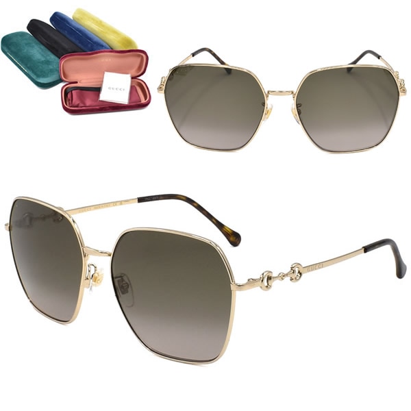 サングラス GG0882SA-002 サングラス アジアンフィット メンズ レディース ユニセックス ゴールド ブラウン