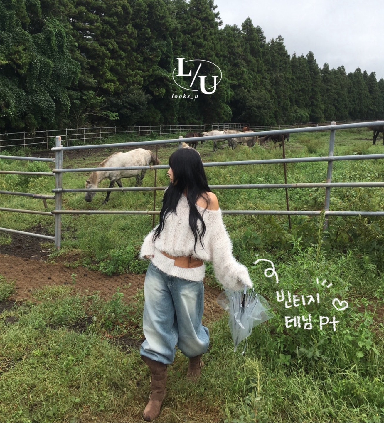 [フィットウォッシング保障/ビンテージシンプルベーシックユニークムード] デニム ワイド ジーンズ