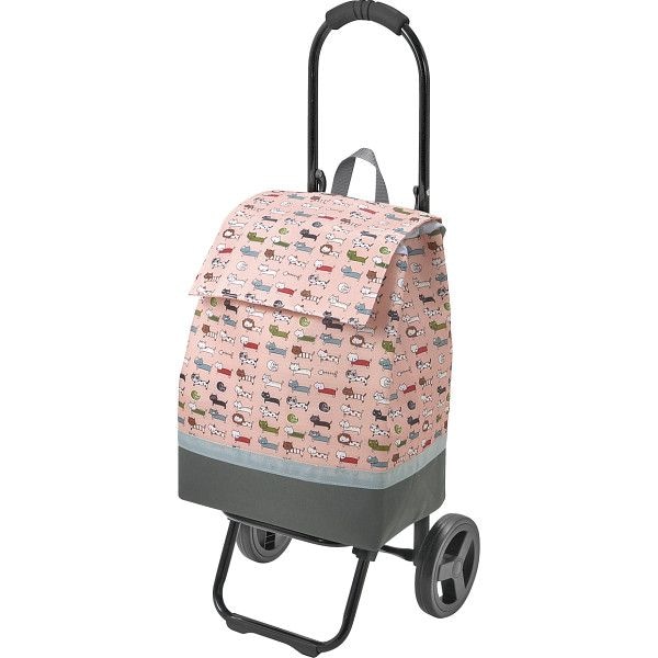 シャルミス ネコ柄ショッピングカート ピンク