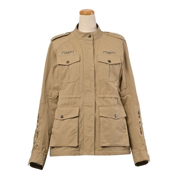 春夏秋 ROJ-116 ミリタリージャケット レディース ベージュ Lサイズ ROJ-116/BEIGE/L