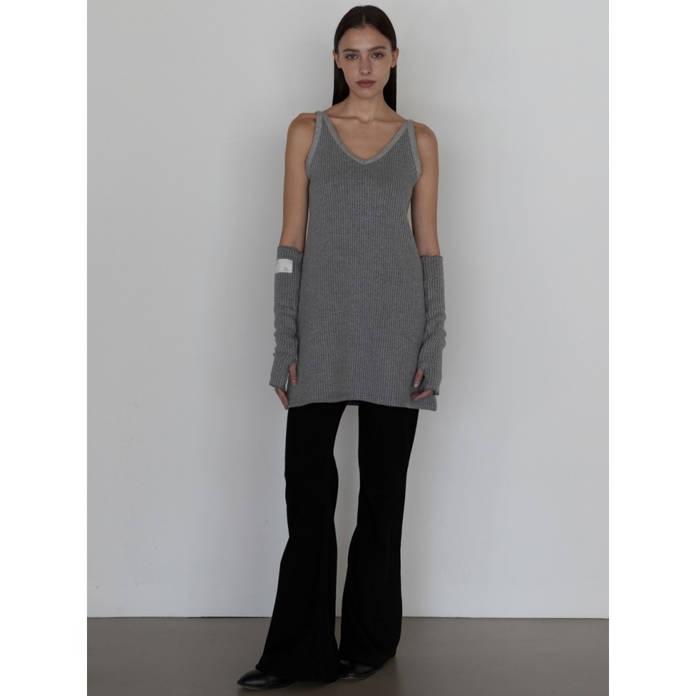 ウイレイヤードニットパンツブラック OU1268