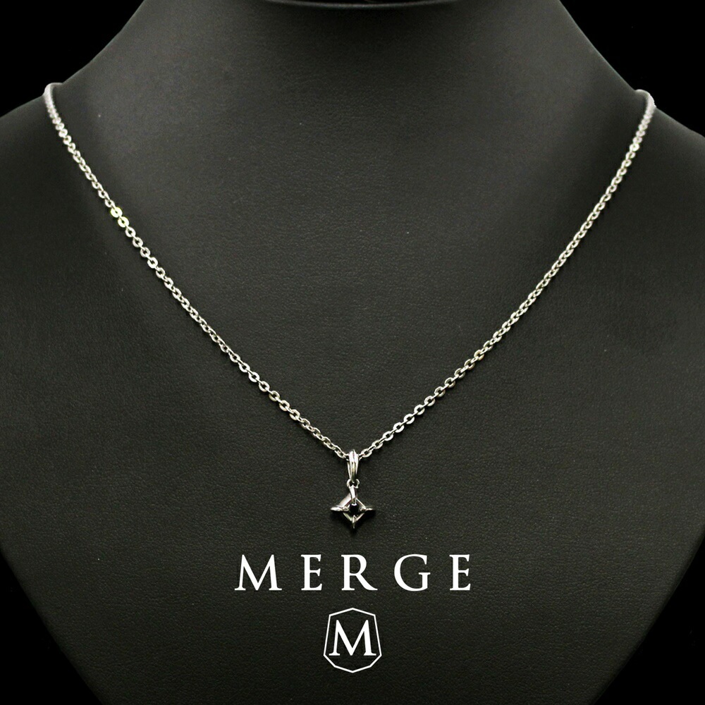 マージ ステンレス ネックレス チェーン メンズ ブラックダイヤモンド チェーンネックレス シルバー 大人 シンプル かっこいい おしゃれ プレゼント 男性 誕生日 結婚祝い 結婚記念日 夫 旦那 父