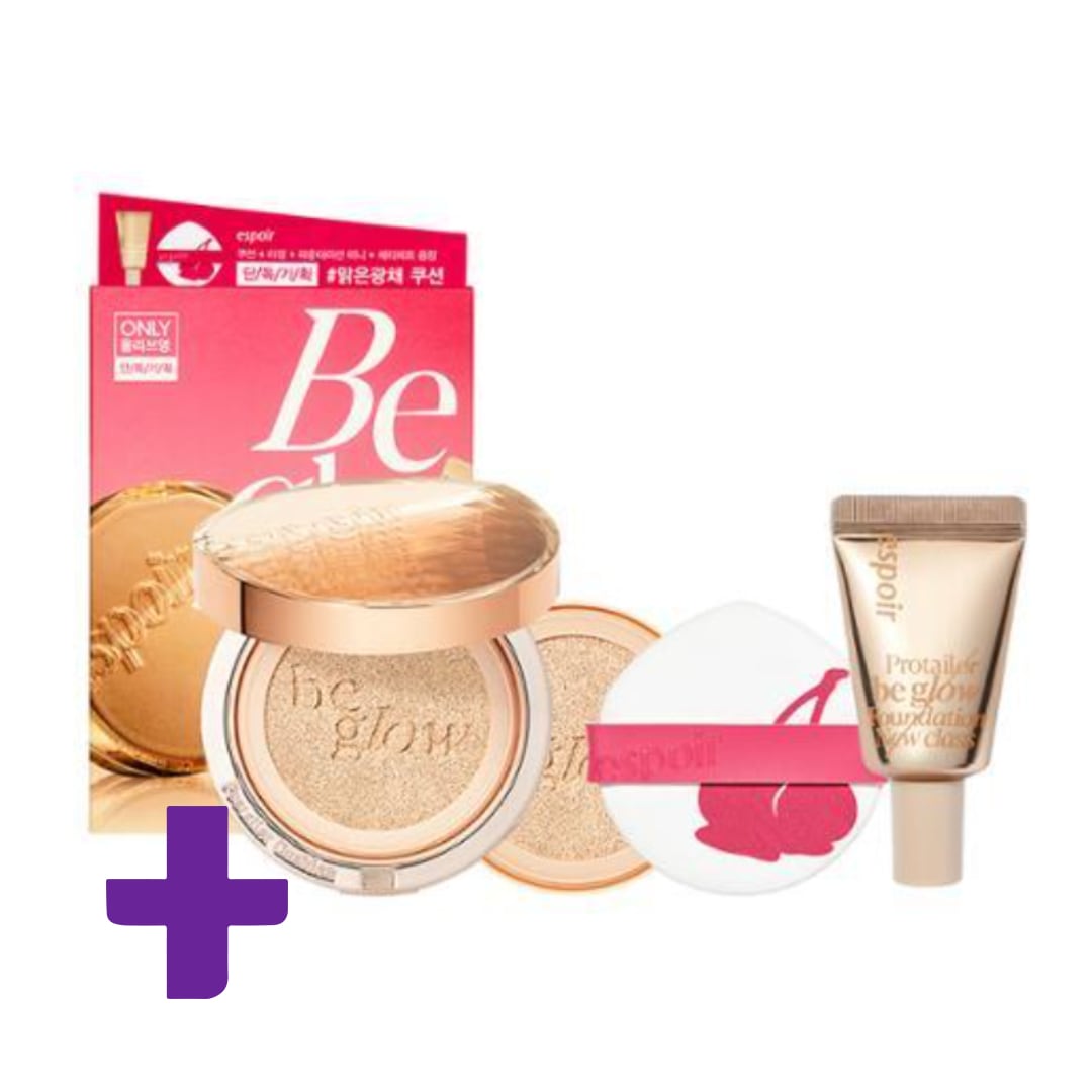 【公式/韓国正品】ビーグロー ニュークラスクッション 単独企画 (本品+ 詰め替え+チェリーパフ+ビーグローファンデーション 7ml)