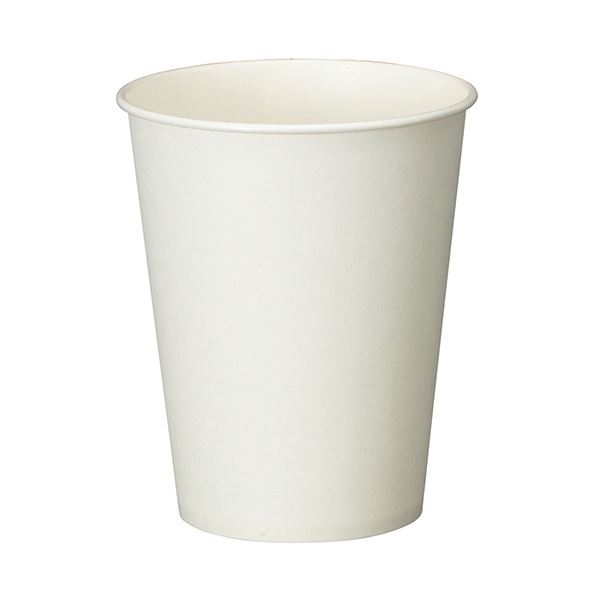 TANOSEE 紙コップ ホワイト275ml(9オンス)1セット(2500個:100個x25パック)