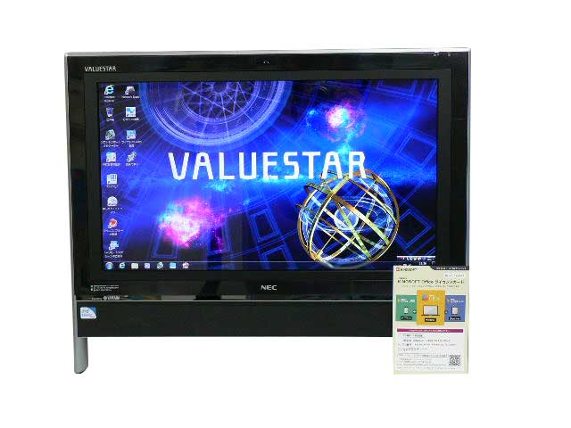NEC デスクトップパソコン 中古パソコン VN370/H ブラック デスクトップ 一体型 本体 Windows7 Celeron DVD 地デジ/BS/CS 4GB/500GB 送料無料 中古