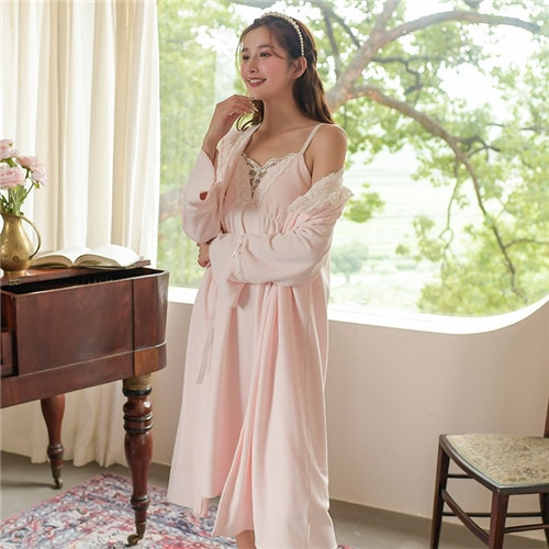 部屋着 かわいい パジャマ あったか もこもこ 秋 プリンセス ふわも 姫 お姫様 裏起毛 ワンピース 2点セット ネグリジェ レディース 冬 可愛い 姫系 長袖 ロング丈 ルームウェア