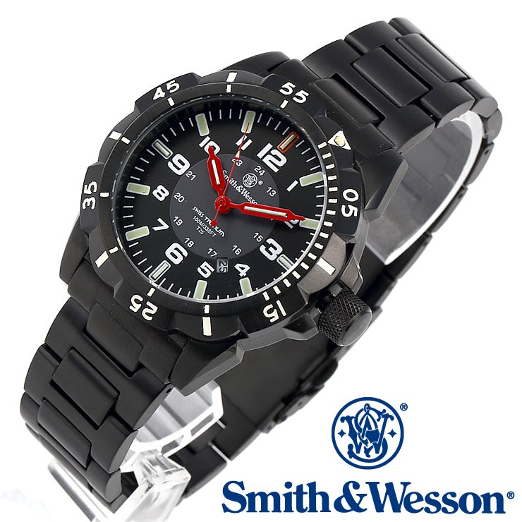 [送料無料] [正規品] スミス＆ウェッソン Smith Wesson スイス トリチウム ミリタリー腕時計 EMISSARY WATCH BLACK SWISS TRITIUM SWW-88-B