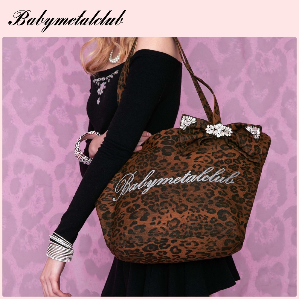 【babymetalclub】Jewel leopard ribbon bag
