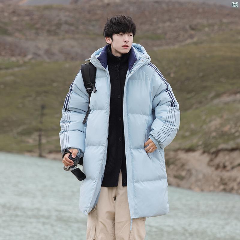 メンズ ファッション 韓国ファッション オシャレ 韓国 Matteo フード付き ミドル丈 コットン コート メンズ 冬 カジュアル 暖かい ジャケット