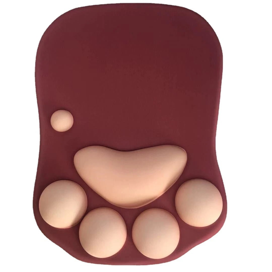 手首マウスパッドかわいい猫の爪手首パッドオフィスゲーム大型キーボードパッドシリコン滑り止めハンドピロー