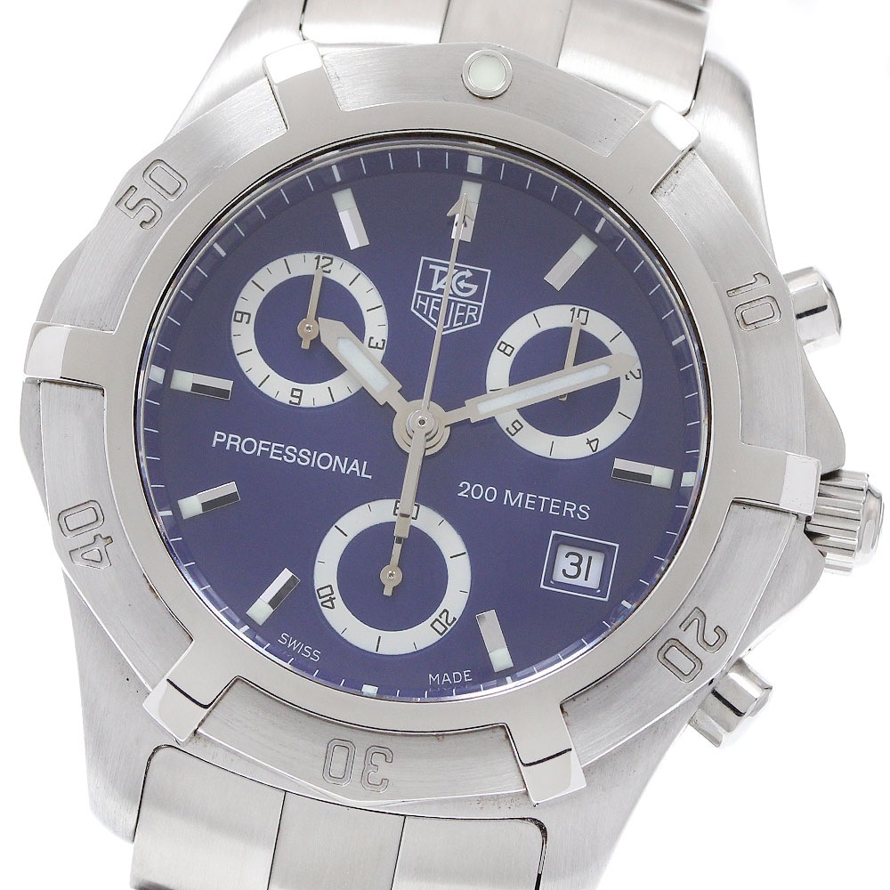 タグホイヤー TAG HEUER CN111G エクスクルーシブ2000 クロノグラフ デイト クォーツ メンズ _923492【中古】