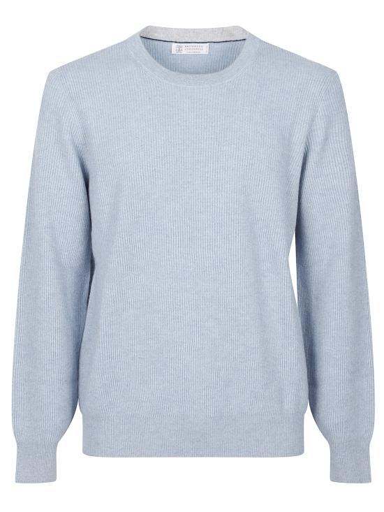 BRUNELLO CUCINELLI Men Sweater M2229510 CFF33 Clear Blue
