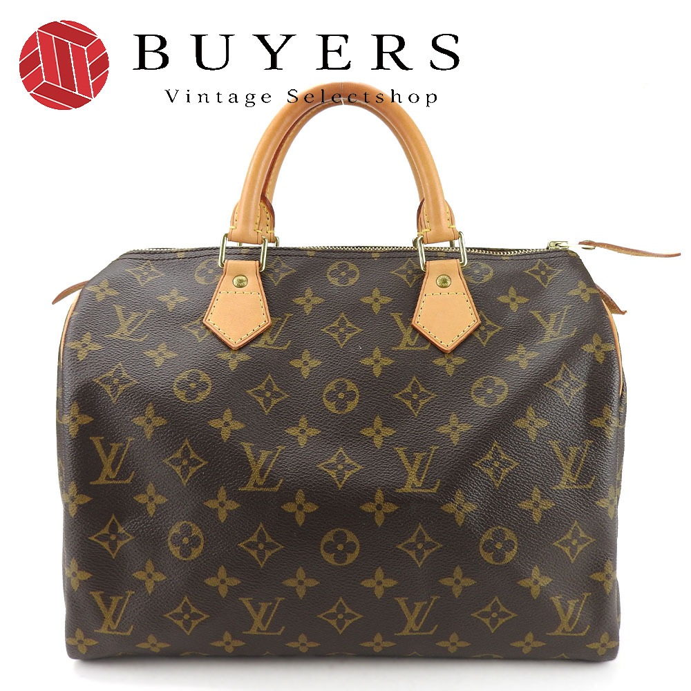 中古 ハンドバッグ スピーディ30 M41526 モノグラムキャンバス ヌメ革 ブラウン ゴールド金具 レディース 女性