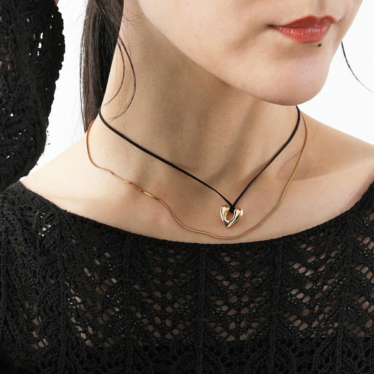 ANNIKA INEZ アニカイネズ ネックレス Petite Open Heart Pendant Necklace 650 PTE レディース ハート ペンダント アクセサリー silver925