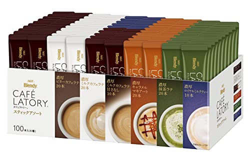 AGF ブレンディ カフェラトリー スティック アソート 100本 【 スティックコーヒー 】【 コーヒー 詰め合わせ 】【 差し入れに 】【ビターカフェラテミルクカフェラテキャラメルマキアート