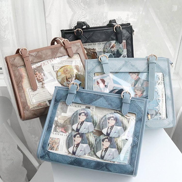 レディースバッグ 痛バ 痛バッグ ショルダー 推し活 バッグ 推し活バッグ クリア トートバッグ レディース ビニールバッグ クリアバッグ 見せバッグ かわいい オタク オタク活 学生 通勤 通学