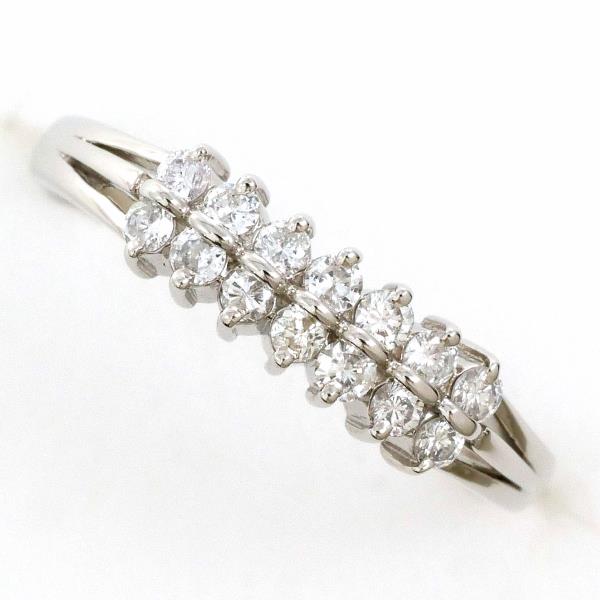 PT900 プラチナ リング 指輪 9.5号 ダイヤ 0.22 総重量約3.1g ジュエリー 中古