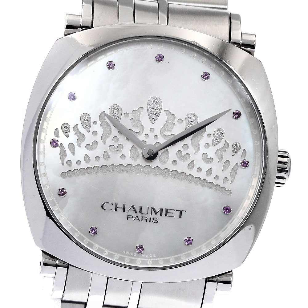 ショーメ Chaumet W11673-26I ダンディ ティアラ ピンクサファイヤ ダイヤモンド クォーツ ボーイズ _899945【中古】