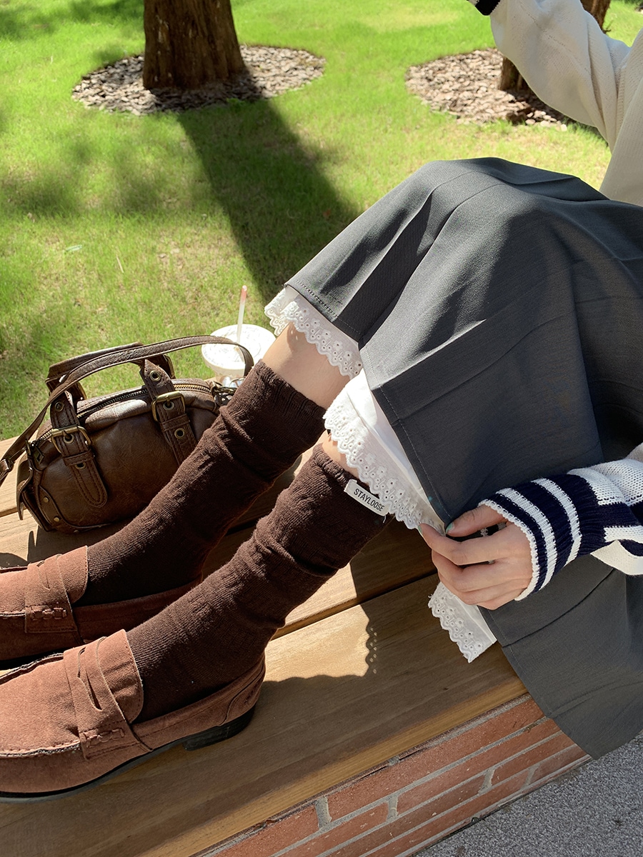 レースプリーツスカート 2024 カレッジスタイル年齢軽減リボンスカート女性夏用