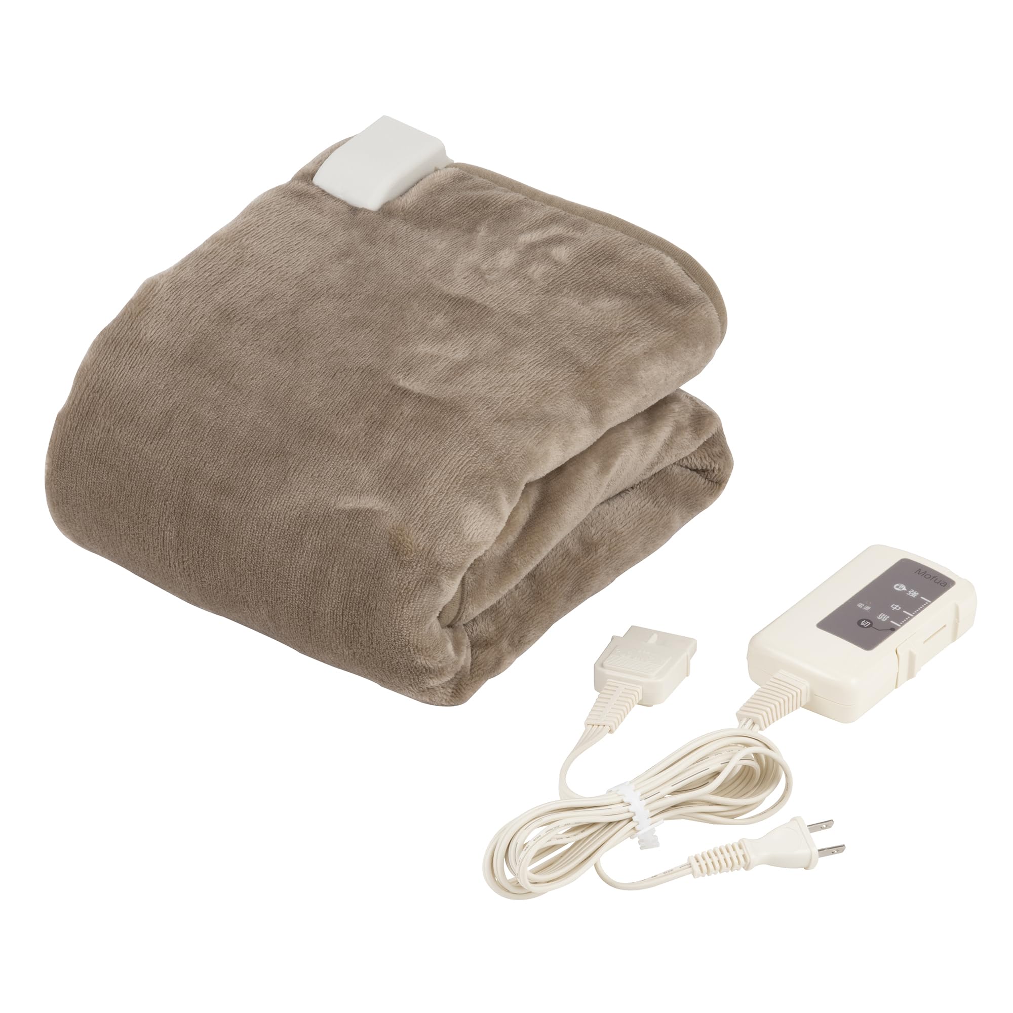 Mofua 電気毛布 洗える敷毛布 フランネル 130×80cm ダニクリーン機能 頭寒足熱配線 グレイジュ MFD401H-H 5,679円