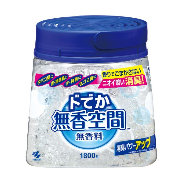 （まとめ）小林製薬 ドでか無香空間 本体1800g 1個(×5セット)