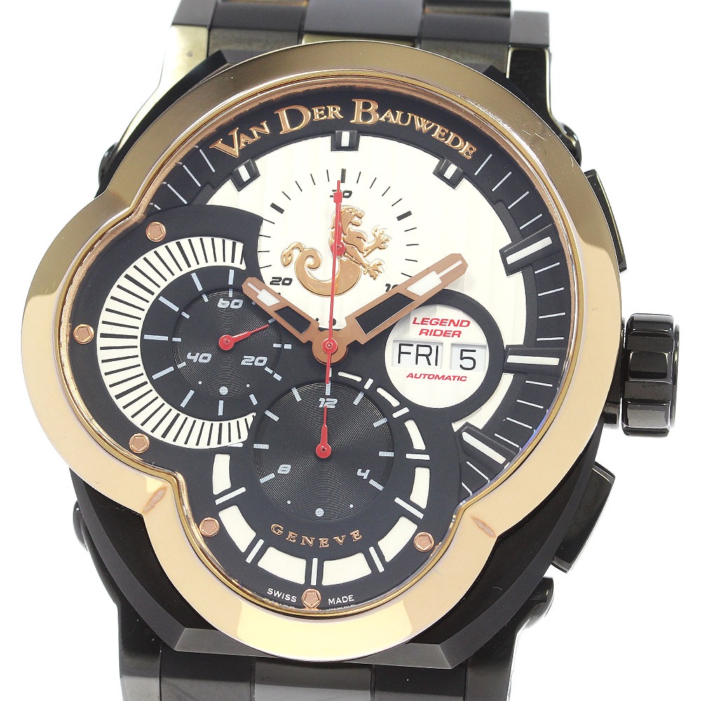 ヴァンデルボーヴェデ VAN DER BAUWEDE 13180 レジェンドライダー クロノグラフ 自動巻き メンズ 良品 箱・保証書付き_839826【中古】 105,400円