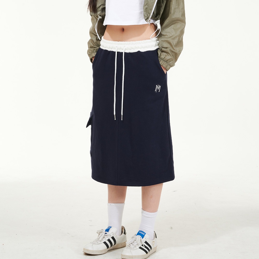 OFFICIAL CARGO MIDI SKIRT (NAVY)