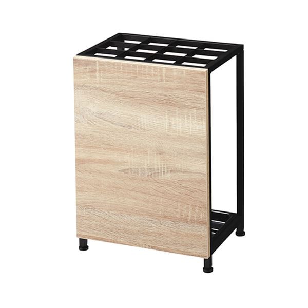 TANOSEE COZYINTERIORS 傘立て 12本用 ブラック＆ダメージナチュラルウッド 1台(組立品)