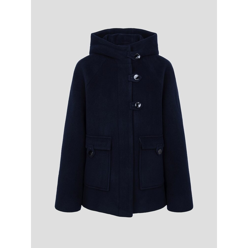 GANNI ボイルドウールミディジャケット-ネイビー FW24-QN4930R05R 57,026円