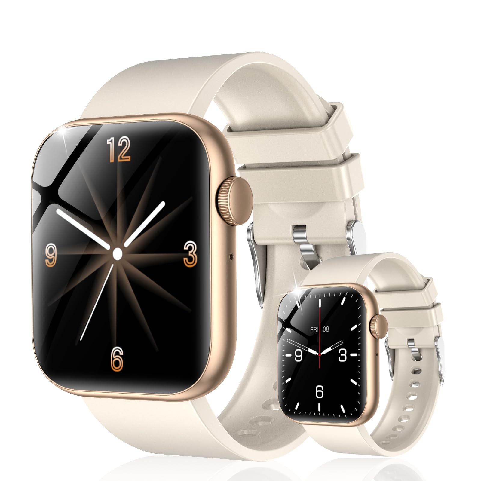 スマートウォッチ Seefox【2024業界新登場】Bluetooth5.2通話機能付き 1.85インチ大画面 活動量計 腕時計 歩数計 文字盤自由設定 GPS機能 100多種類な運動モード 多言語設