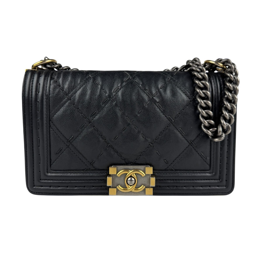 シャネル CHANEL ショルダーバッグ レザー ブラック レディース z5642