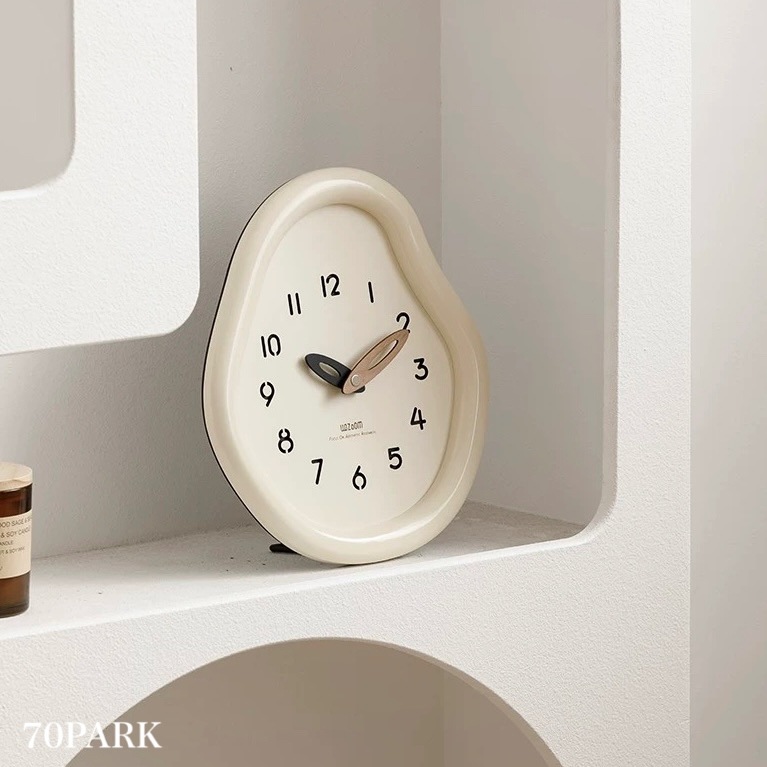 チャビー フレーム カーブ デザイン クロック 全3色 置き時計 卓上 おしゃれ 韓国インテリア 韓国雑貨 韓国っぽ インテリア雑貨 韓国 時計 70PARK