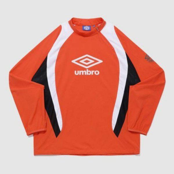 長袖Tシャツ PQA UQ121SWT21-ORG PTR ウォーミングアップ ハイネック ピステ ORANGE