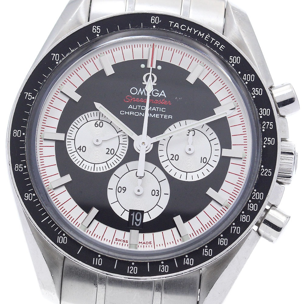 オメガ OMEGA 3507.51 スピードマスター レジェンド ミハエルシューマッハ デイト 自動巻き メンズ 箱・保証書付き_875474【中古】